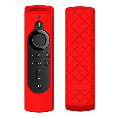 Silicone case, for Amazon Fire TV Stick 4K TV Stick Remote Silicone Case Protective Cover Skin (Red)