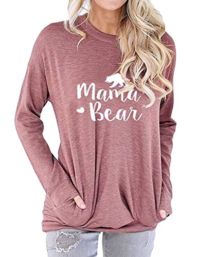 Dresswel Women Let It Snow Crewneck Long Sleeve Letter Print Side Pocket T-Shirt