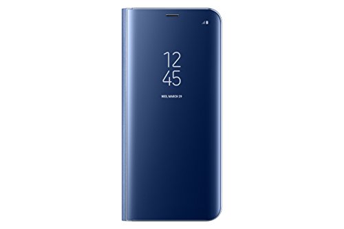 Samsung EF-ZG955CLEGUS  Clear View Standing Cover Flip Case for Galaxy S8and, Blue (Renewed)