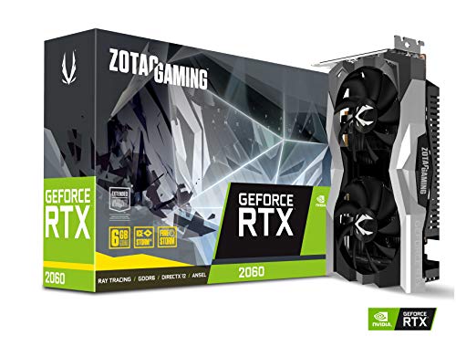 ZOTAC Gaming GeForce RTX 2060 Twin Fan 6GB GDDR6 192-bit Gaming Graphics Card, Super Compact, IceStorm 2.0, ZT-T20600F-10M