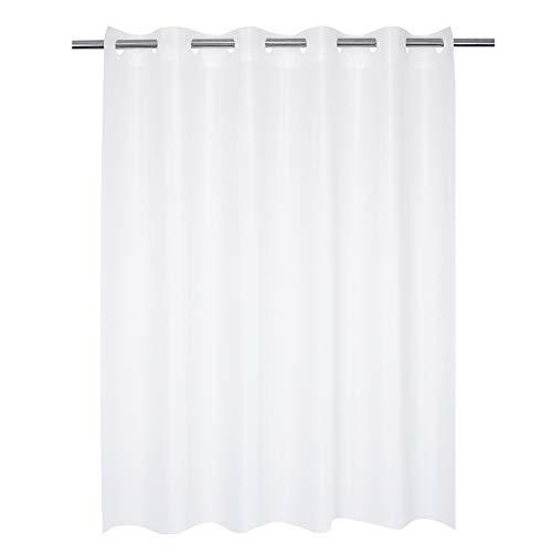 Book Cover Hotel Grade No Hooks Needed Waterproof Shower Curtain or Liner ,Frost (PEVA, 71