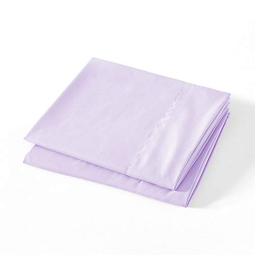 Basic Choice Microfiber Pillow Cases, Set of 2 (Lavender, Standard / Queen)