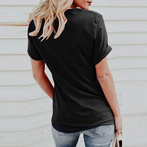 Womens Summer Cute Print Tops Short Sleeve T-Shirts Blouse