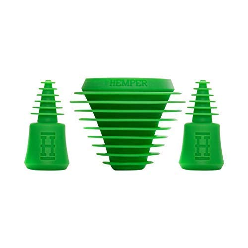 HEMPER Tech Universal Cleaning Plugs+Caps for Cleaning, Storage, and Odor Proofing Glass Water Pipes/Rigs and More