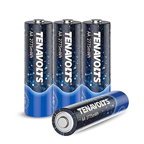 Book Cover TENAVOLTS Rechargeable Lithium/Li-ion Batteries, AA Rechargeable Batteries, Constant Output at 1.5V, Quick Charge Less Than 2 Hours, 2775 mWh Electrical core Power- 4 Count