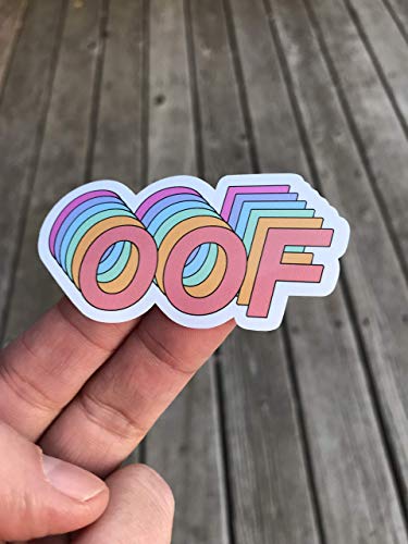 OOF Sticker, Laptop Sticker, Water Bottle Sticker, Phone Sticker, Window Sticker, Funny Sticker