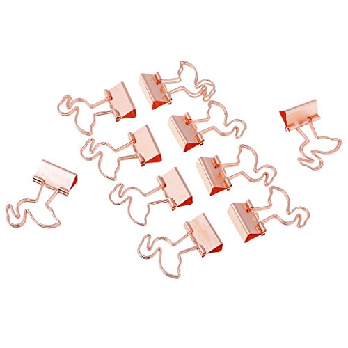 20pcs Flamingo Paper Clips Creative Clip Bookmark Clips Binder Clamps Clips Notebook Page Marker Stationery for Office School Supplies