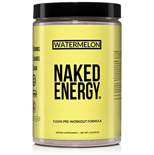 Watermelon Naked Energy – All Natural Watermelon Pre Workout Supplement for Men and Women, Vegan Friendly, No Added Sweeteners, Colors or Flavors – 30 Servings