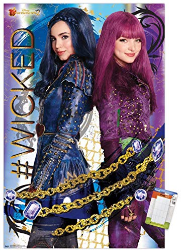 Book Cover Trends International Disney Descendants 2-Wicked Mount Wall Poster, 22.375
