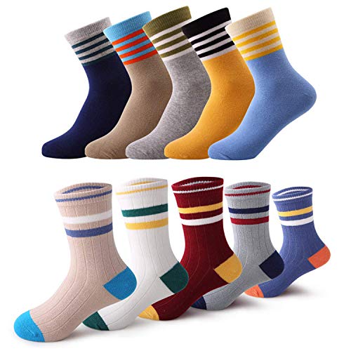 storeofbaby Crazy Socks for Kids 10 Pairs Boys Cool Novelty Cotton Seamless Dress Socks