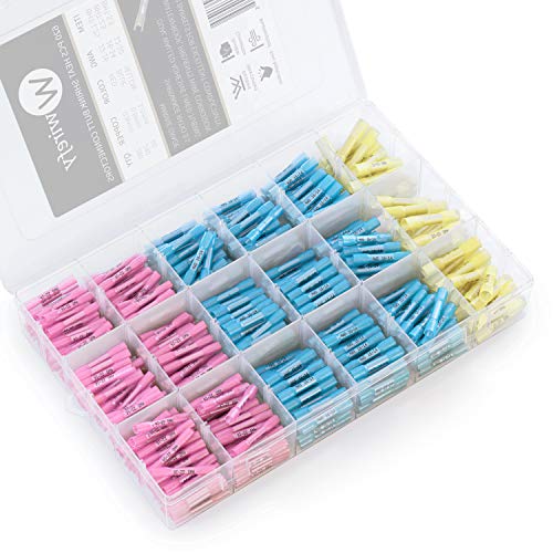 620 PCS Heat Shrink Butt Connectors - Electrical Connectors Kit - Solderless Wire Connectors - Automotive Marine Crimp Connectors by Wirefy