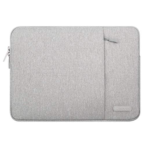 MOSISO Laptop Sleeve Bag Compatible with 17-17.3 inch MacBook Pro/Dell Inspiron/MSI/HP Pavilion/Lenovo ideapad/Acer/Alienware 17/HP Omen, Polyester Vertical Case with Pocket, Gray