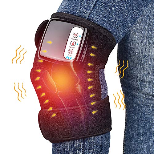 Book Cover Wireless Heating Knee Pads Knee Massager for Pain Relief Heated Vibration Knee Brace Wrap Heating Massage for Arthritis - Single One