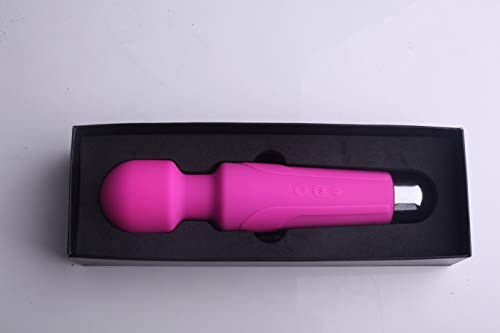 Powerful Personal Wand Massager,Soft Silicone Head,Flexible Neck,Whisper Quiet,Waterproof,Conveniently USB-Rechargeable,Perfect on Back, Legs Hand Pains & Sports Recovery -Pink
