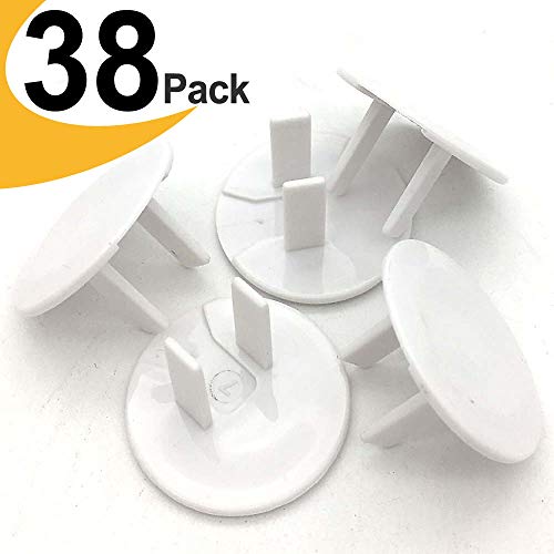 Outlet Covers ChildProof Plug Protector - VMAISI Baby Proofing Electrical Safety Outlet Plugs - (White, 38 Pack)