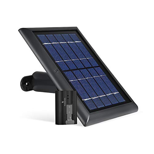Wasserstein Ring Solar Panel & Rechargeable Battery (1-Pack) Compatible with Ring Spotlight Cam Battery HD (Black)