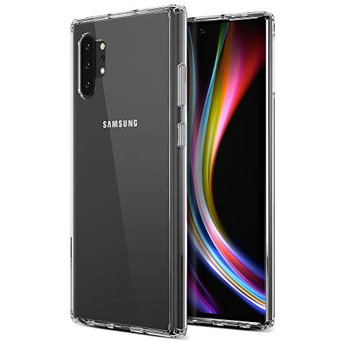 Trianium Clarium Case Designed for Galaxy Note 10 Plus Case/Galaxy Note 10 Plus 5G (2019, 6.8" Display Phone) - Reinforced Corner TPU Cushion and Hybrid Rigid Clear Back Plate Protection - Clear