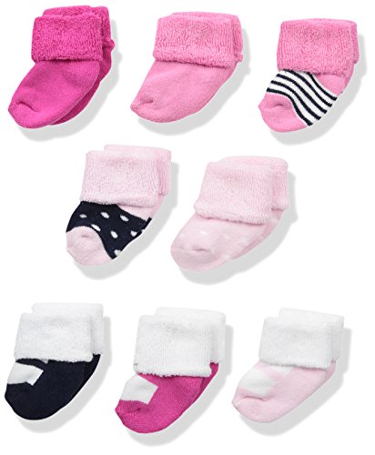 Book Cover Luvable Friends Unisex Baby Newborn Socks, 8-Pack