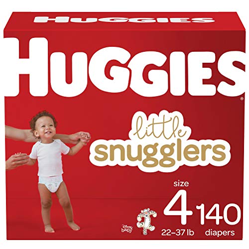 Book Cover Huggies Little Snugglers, Baby Diapers Size 4, 140 Ct