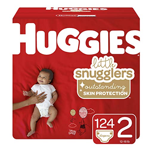 Huggies Little Snugglers Baby Diapers, Size 2, 124 Ct