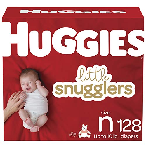 Book Cover Baby Diapers Size Newborn, 128 Ct, Huggies Little Snugglers