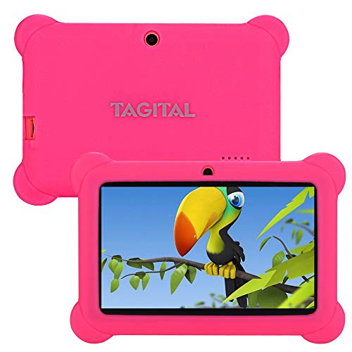 Tagital T7K Kids Tablet, 7 inch Display, Kids Mode Pre-Installed, with WiFi and Camera and Games, HD Kids Edition (Blue)