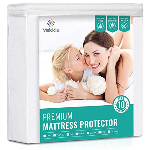Book Cover Vekkia King Size Premium Breathable Waterproof Mattress Protector - Machine Washable
