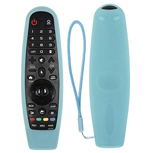 CHUNGHOP Protective Silicone Remote Case for LG AN-MR600 AN-MR650 AN-MR18BA AN-MR19BA AN-MR20GA Magic Remote Cover Remote Holder for LG 3D Smart TV Magic Remote Case (Glow in Dark Blue)