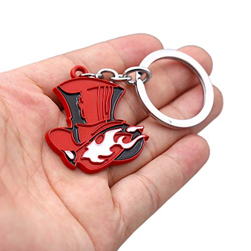 Gankchen Persona 5 Take Your Heart Phantom Thieves Logo Keychain Persona 5 R The RoyalKeychain Keychain Badge Car Key Tag Key Ring Necklace (Keychian)
