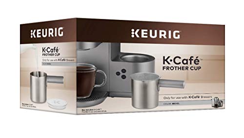 Book Cover Keurig Works Non-Dairy Milk, Hot and Cold Frothing, One Size, Nickel Frother