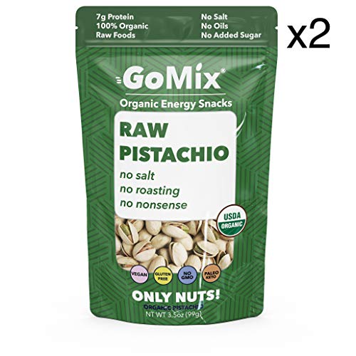 MiNU Organic Nuts (Organic Raw Pistachio In Shell 3.5 oz (2 bags))