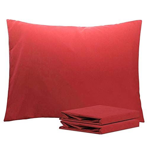 Book Cover NTBAY King Pillowcases Set of 2, 100% Brushed Microfiber, Soft and Cozy, Wrinkle, Fade, Stain Resistant with Envelope Closure, 20