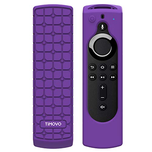 Book Cover TiMOVO Protective Case Compatible for Fire TV Stick 4K Remote, Lightweight Soft Silicone Non-Slip Shockproof Cover Fit Fire TV Cube/Fire TV(3rd Gen) with All-New Alexa Voice Remote (2nd Gen) - Purple