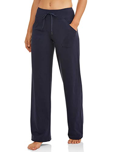 Athletic Works Women's Relaxed Fit Dri-More Core Cotton Blend Yoga Pants Available in Regular and Petite