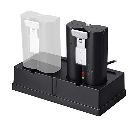 Charging Station and 1-Pack Rechargeable Battery Bundle Compatible with The Ring Spotlight Cam Battery, Ring Video Doorbell 2, Ring Stick Up Cam Battery HD, and Ring Door View Cam