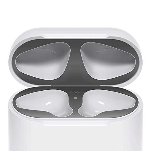elago Upgraded AirPods Dust Guard (Matte Space Grey, 2 Sets) â€“ Dust-Proof Film, Luxurious Looking, Must Watch Easy Installation Video, Protect AirPods from Metal Shavings [US Patent Registered]