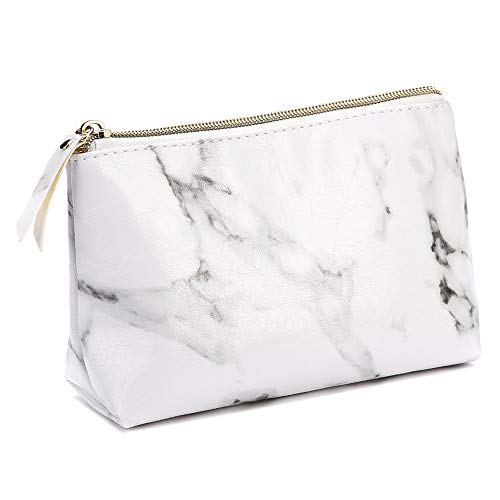 Marble Makeup Bags,LKE Cosmetic Display Cases Waterproof Marble Travel Cases Portable Makeup Bags Makeup Organizers(8.66x6.3x2.36Inches) (Marble Makeup Bags)