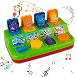 YEEBAY Interactive Pop Up Animals Toy with Music, Animal Sound, Activity Toys for Ages 9-12 - 18 Months &1 Year Old Kids, Babies, Toddlers, Boys & Girls