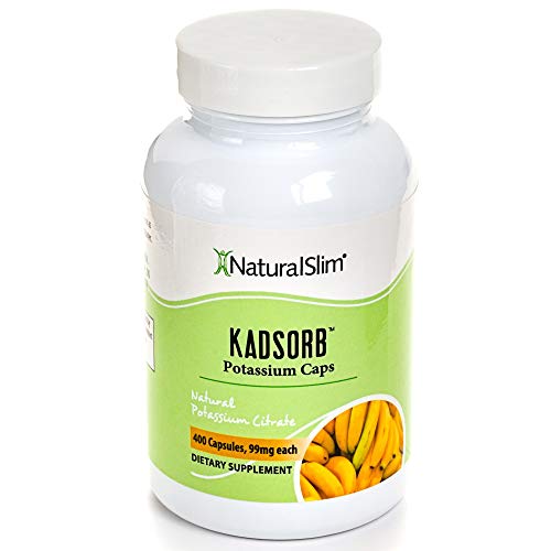 NaturalSlim Natural Potassium Citrate Capsules, Formulated by Award Winning Metabolism and Weight Loss Specialist- Reduce Acidity and Water Retention Effectively, 400 Capsules (Solo Pack)