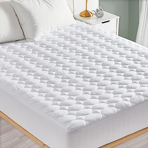 Book Cover HYLEORY Full Mattress Pad Cover Stretches up 8-21