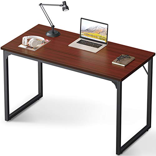Coleshome Computer Desk 47", Modern Simple Style Desk for Home Office, Sturdy Writing Desk,Cherry