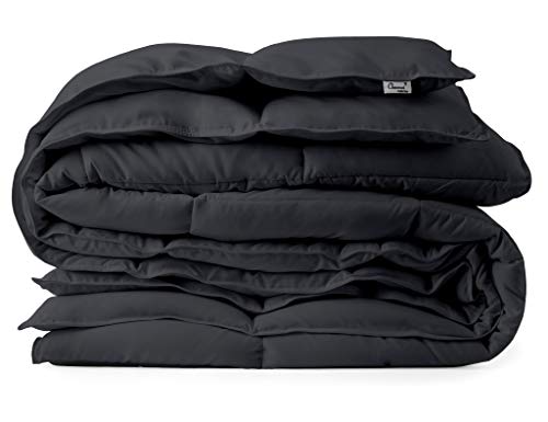Gray Down Alternative Comforter Duvet Insert - Corner Tabs, Double Stitches, Piped Edges, Siliconized Fiber, Protects Against Dust Mites, Hypoallergenic, Allergy Free - California King 104" x 96"