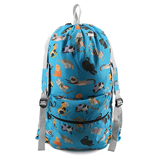 Laundry Bag Backpack XLarge 24"x36" with Zipper Pocket Heavy Duty Waterproof College Dorm Laundry Bag with Shoulder Strap and Handle Portable Laundry Backpack for Travel Men & Women