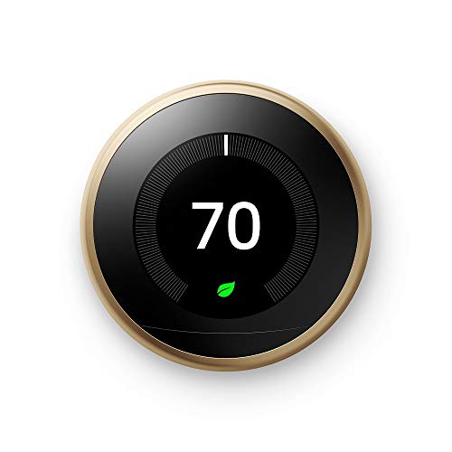Google Nest Learning Thermostat, 3rd Gen, Brass, 1
