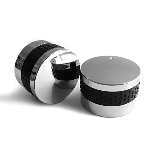 UNICOOK Universal Gas Grill Control Knob, 2 Pack Replacement Knobs, Chrome Plated Plastic with Nonslip Grip, Including 2 Knobs and 6 Adaptors, Fits BBQ Gas Grills with D Shaped Valve Stem