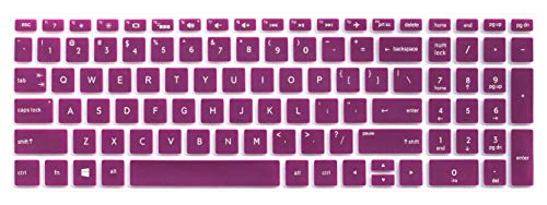 Keyboard Cover Compatible with 15.6" HP Pavilion x360 15-BR075NR, HP Envy X360 15M-BP012DX 15M-BP011DX 15M-BQ021DX, HP Pavilion 15-bs 15-bw 15-cb 15-cc 15-cd Series, 17.3" HP Envy 17M-AE111DX (Purple