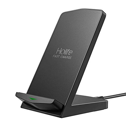 Seneo Wireless Charger, Qi-Certified 10W Fast Wireless Charger for Galaxy S10/S9/Note9/Note8, 7.5W Wireless Charging Stand Compatible iPhone XR/XS Max/XS/X/8/8 Plus, WaveStand 153 (No Adapter)