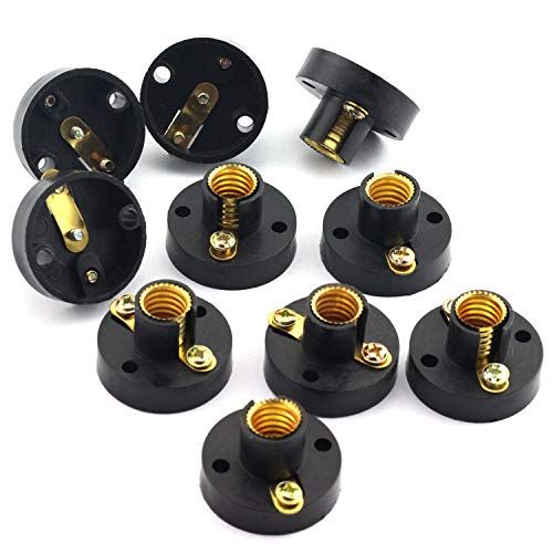 TOTOT 100pcs E10 Mini Bulb Holder Black Plastic Light Beads Lamp Bases Student Experiment Lighting DIY Accessories Screw Type Bulb SocketTOTOT 100pcs E10 Mini Bulb Holder Black Plastic Light Beads Lamp Bases Student Experiment Lighting DIY Acces
