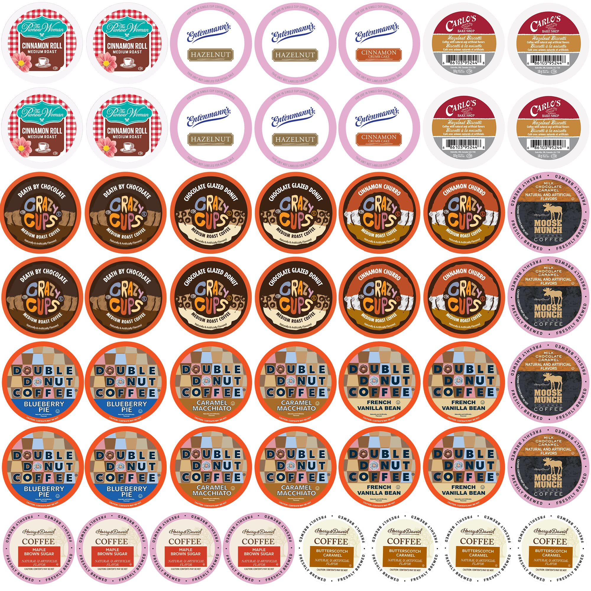 Book Cover Perfect Samplers Flavored Coffee Variety Pack, Flavored Coffee Pods (Including Caramel Macchiato, Texas Pecan, & More) Single Serve Coffee for Keurig K Cups Machines, 50 Count Flavored Coffee 50 Count (Pack of 1)