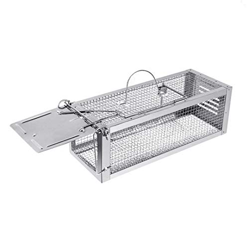 RatzFatz Mouse Trap Humane Live Cage, Catch and Release Mice, Rats, Chipmunks, Hamsters and Other Rodents, Hook Design
